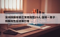 深圳核酸排查已发现阳性29人 深圳一男子核酸阳性后谎报行程