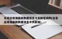 石家庄疫情最新数据消息今天新增病例(石家庄疫情最新数据消息今天新增)