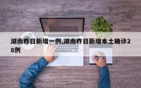 湖南昨日新增一例,湖南昨日新增本土确诊28例