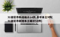 31省区市新增确诊14例 其中本土9例(31省区市新增本土确诊54例)