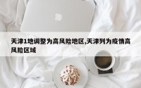 天津1地调整为高风险地区,天津列为疫情高风险区域