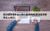 武汉还没有停止人传人是真的吗(武汉还没有停止人传人)