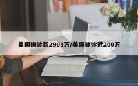 美国确诊超2903万/美国确诊近200万