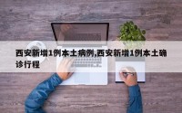 西安新增1例本土病例,西安新增1例本土确诊行程
