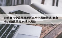 北京有几个高风险地区几个中风险地区/北京有21地高风险34地中风险